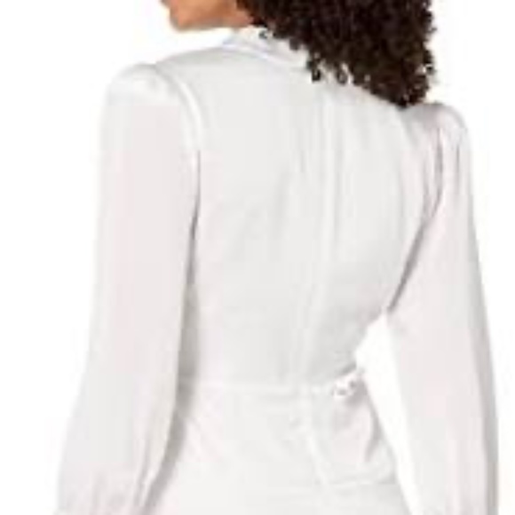 BCBGMAXAZRIA Long Sleeve Evening Dress (Off White) - Picture 5 of 5